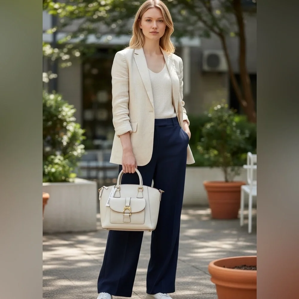 Dooney & Bourke Florentine Leather Naomi Satchel - Picture 2 of 12